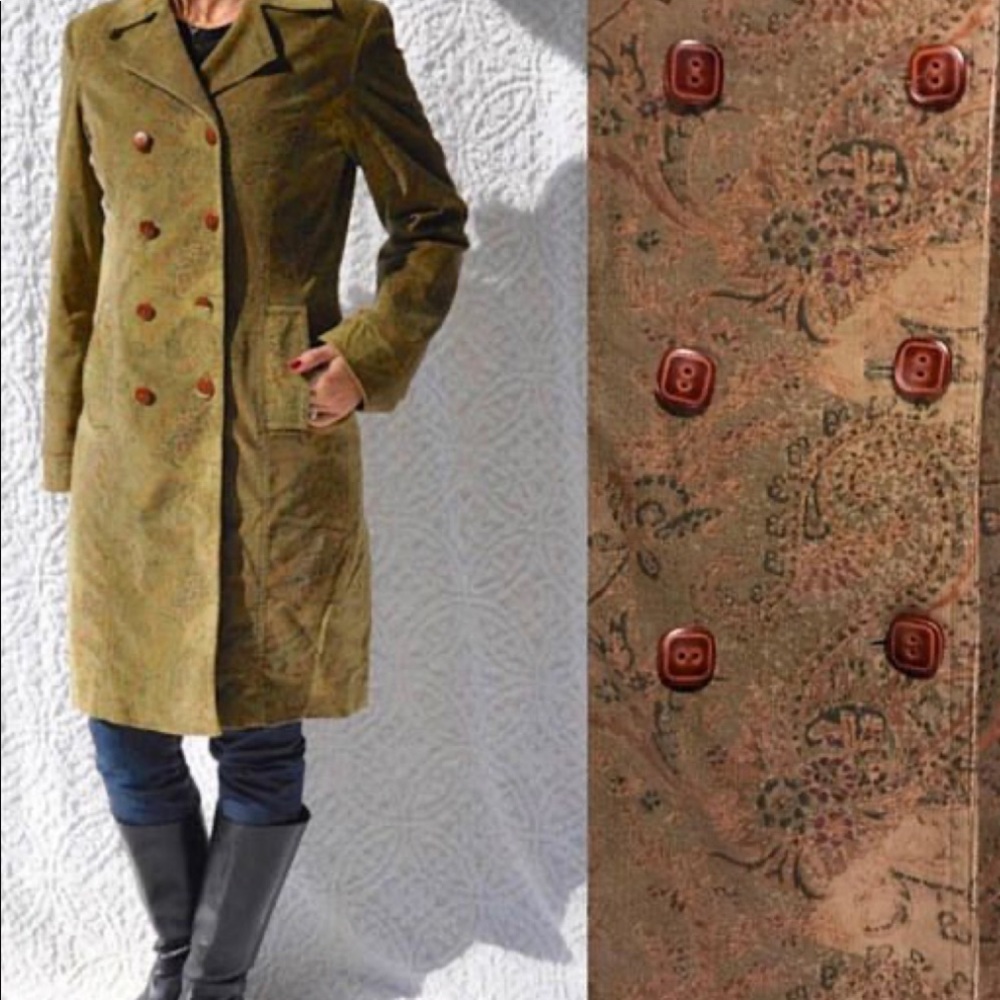 EXPRESS Beautiful Paisley Trench Coat